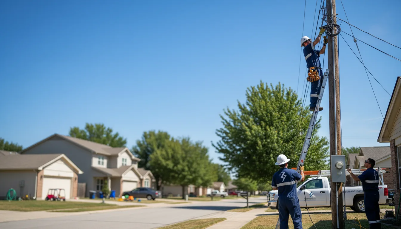 Residential electrician providing installation services in Haltom City, TX